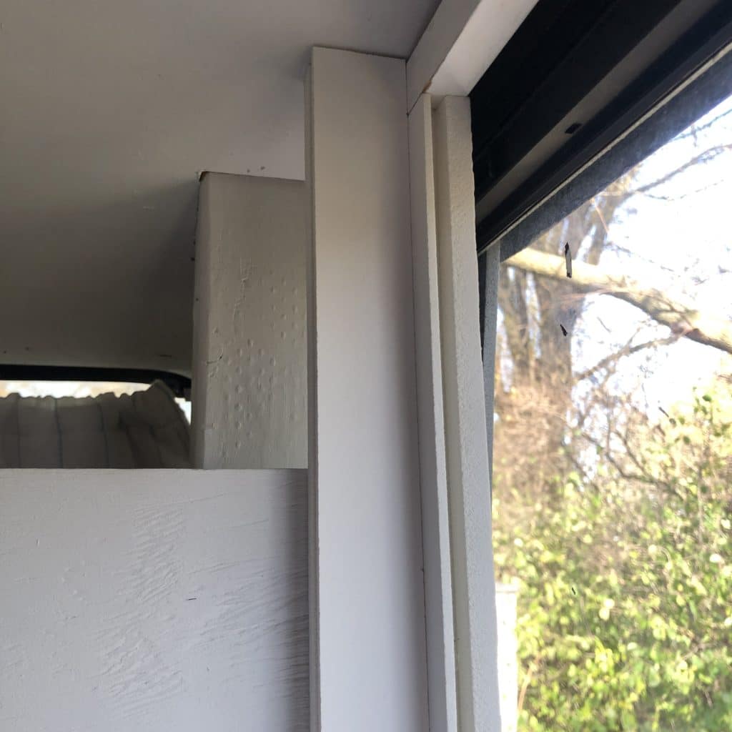 How do you insulate around bus windows?