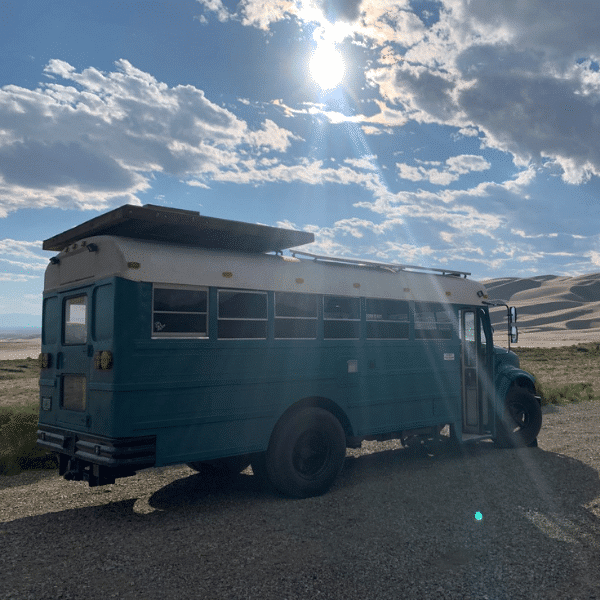 For how much you paid for the bus. The time and money it takes to convert it into a RV would it not 